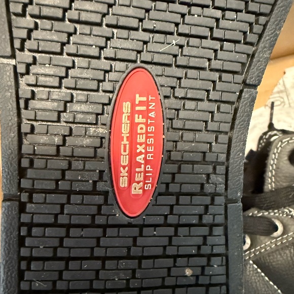 Skechers Black Steel Toe Memory Foam Work Shoes High Top Slip Resistant - Picture 10 of 13